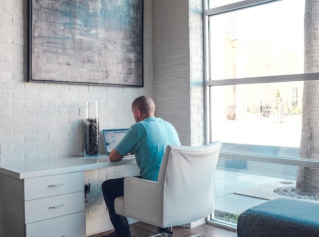 man sitting on chair