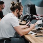 People Sitting in chairs in an office