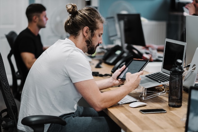 People Sitting in chairs in an office